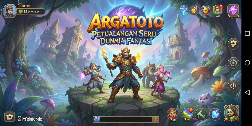 Tampilan gameplay seru dari ARGATOTO di dunia fantasi.