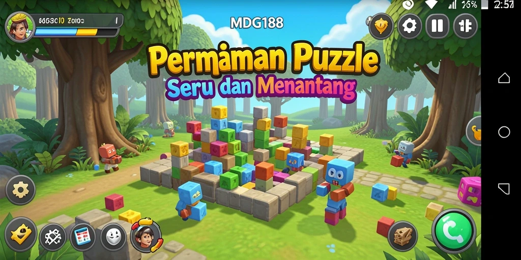 Tampilan gameplay MDG188 yang penuh warna dan menarik