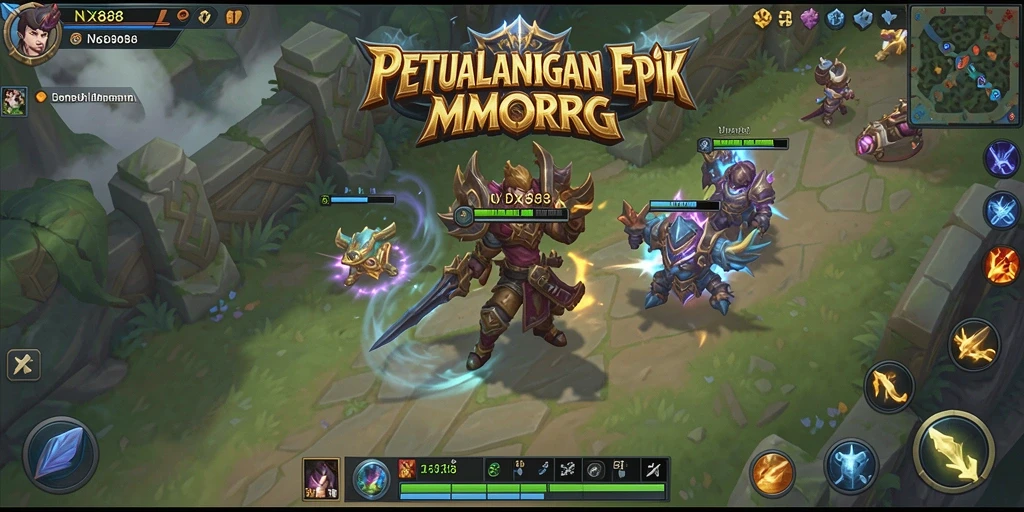 Tampilan gameplay NX888 yang menyerupai dunia fantasi yang nyata.